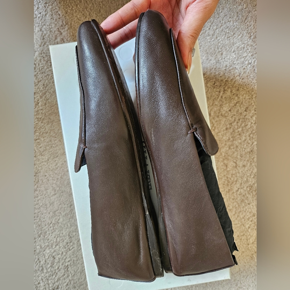 Khaite Monroe Square Toe Loafers Chocolate Brown 37 - Picture 9 of 10